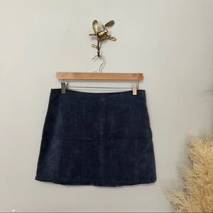 Navy Corduroy Skirt
